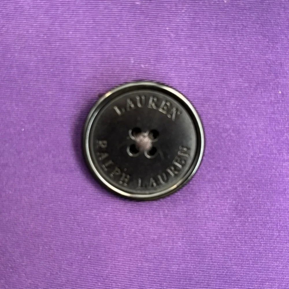 Lauren Ralph Lauren LRL Womens Double Breasted Pea Coat Purple XL‎ Rain Classic - Picture 13 of 13